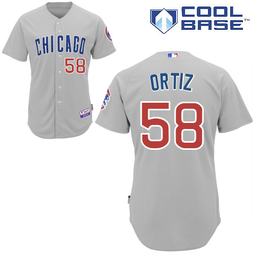 Joseph Ortiz #58 mlb Jersey-Chicago Cubs Women's Authentic Road Gray Baseball Jersey